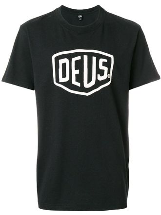 Deus oversized logo T-shirt - Zwart