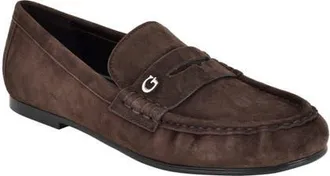 Guess Raivoo Penny Loafer in Dark Brown at Nordstrom, Size 6.5