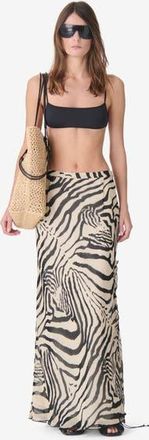 Iro Tilly Zebra Print Maxi Skirt in Black Wild Print at Nordstrom, Size 38 Eu