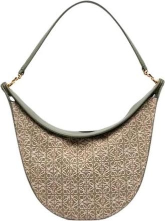 Loewe Pre-owned Luna Schoudertas - Dames - Vintage Schoudertas - Groen - ONE Size - Leer - Vintage