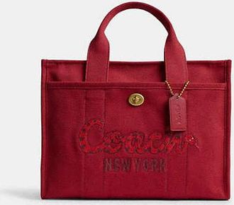 Coach New Year Cargo Tote Bag With Coach Snake Script