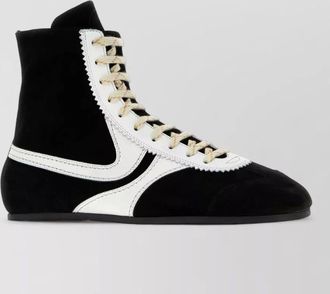 Dries Van Noten suede leather sneakers