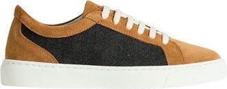 Kiton Cotton Sneakers - Dames - Sneakers - Bruin - 38 EU - Katoen - Schoenen