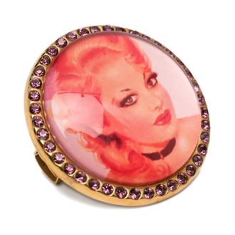 Chopova Lowena Accessoires, Dames, Veelkleurig, ONE Size, Portrait Haarspelden met Strass