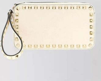 Valentino Garavani rockstud leather mini clutch bag wristlet