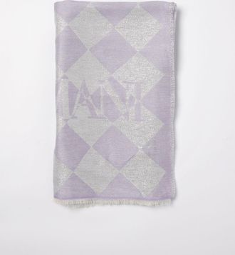 Emporio Armani Stola Emporio Armani in misto cotone e lamè con rombi jacquard