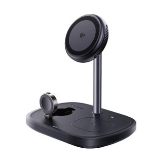 OEM Cargador Inductivo 3 En 1 Para Smartphone, Reloj Y Auriculares Con Sistema De Refrigeraci&oacute;n Y Cable Usb-c De 45 W - Negro