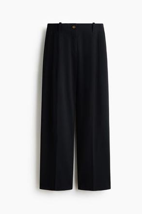 H&M Tailored Trousers in Black at Nordstrom, Size 16