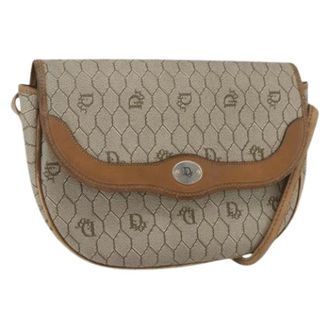 Dior Pre-owned Cross Body Bags, female, Beige, Size: ONE SIZE Pre-owned Canvas Shoulder Bag