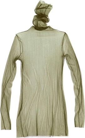 Cortana Swan of Tulle Top - Dames - Longsleeves - Groen - M - Tule - Tops