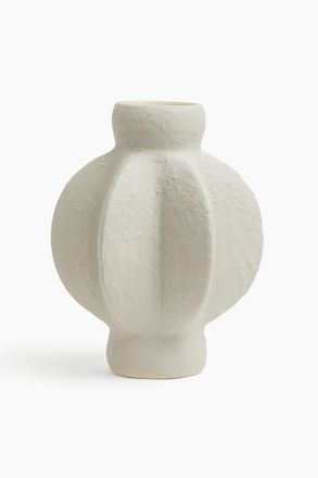 H&M Vase aus Steingut mit Struktur - Beige