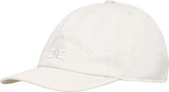 Elisabetta Franchi Pet - Dames - Petten - Wit - 52 CM - Katoen - Accessoires