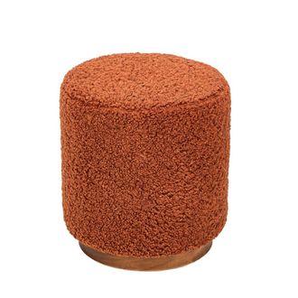 Nordlys Puf en madera y lana terracota