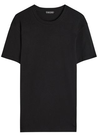 Tom Ford Perforated Cotton T-shirt - Black - 52 (IT52 / XL)