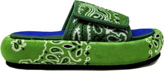 Arizona Love Bandana Plateau Sandalen - Groen/Blauw - Heren - Sandalen - Veelkleurig - 40 EU - Polyester - Schoenen