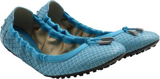 Tod's Tods Womens Leather Ballerina Dee Laccetto Flat (Authentic Pre-Loved)