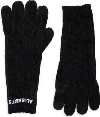 AllSaints Logo Gloves in Black at Nordstrom Rack