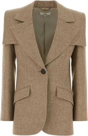 Chlo&eacute; Blazer de Lana El&aacute;stica - Jackets - Mujer - Beige - S
