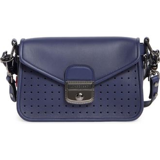 Longchamp Mademoiselle Small Perforated Shoulder Bag in Navy at Nordstrom Rack