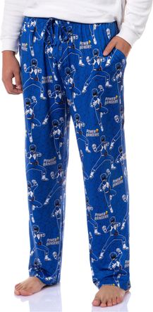 Intimo Power Rangers Multiple Sizes Family Sleep Tossed Print Pajama Pants, Mens Blue, M