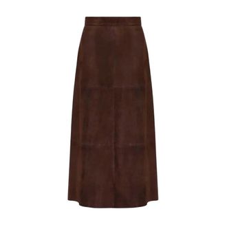 Max Mara Falda midi - Skirts - Mujer - Marr&oacute;n - 2XS