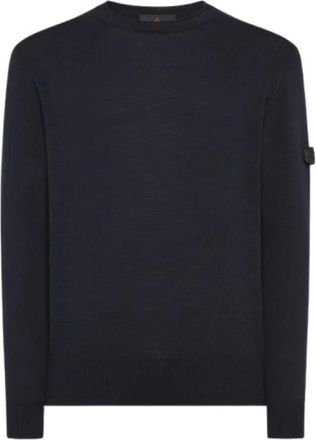 Peuterey Caliper Rondehals Knit - Heren - Ronde hals truien - Blauw - XL - Katoen - Truien & Vesten
