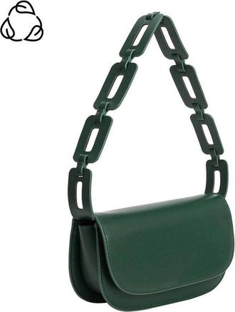 Melie Bianco Womens Inez Recycled Vegan Shoulder Bag In Green