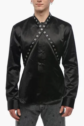 Off-white Camicia in Satin di Cotone EYELET DUCHESSE con Occhielli Off-White