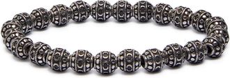 Craftd London Mosaic Beaded Rhodium-plated Bracelet - Silver - S
