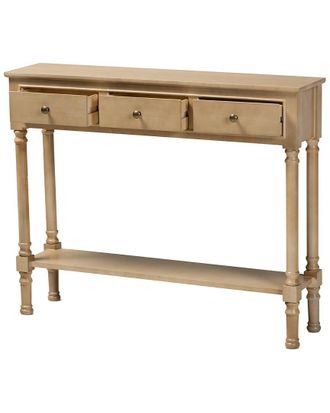 Baxton Studio Dnu Unprofitable Baxton Studio Calvin 3-Drawer Entryway Console Table