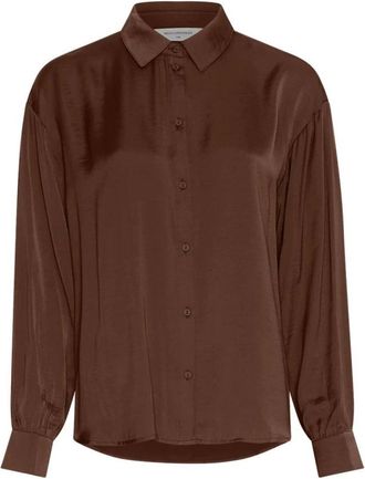 Moss Copenhagen Dames, Blouses & Shirts, Bruin, Maat: XS