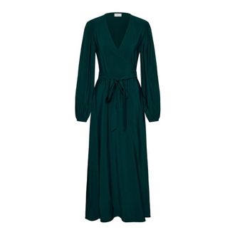 Kaffe Vestido cruzado - Dresses - Mujer - Verde - 3XL