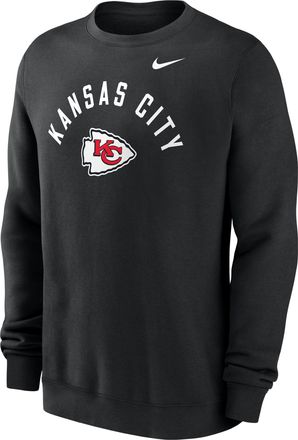 Nike Kansas City Chiefs Club Nike Mens NFL Pullover Crew in Black | NKPV00A7G-ANW