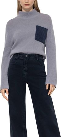 Luisa Cerano Turtleneck Sweater In Silver Grey