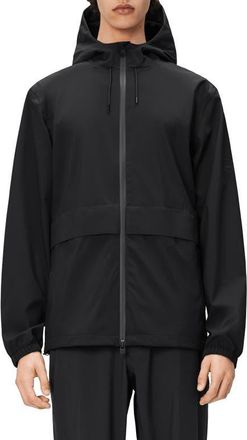 Rains Suva Waterproof Hooded Raincoat in Black at Nordstrom, Size Xx-Large R