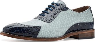 Stacy Adams Tarango Modified Cap Toe Oxford Mens Shoes Dark Blue : 11.5 M, Leather