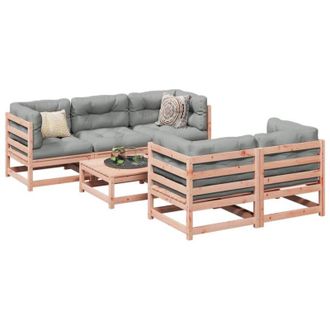 vidaXL Set Divani da Giardino 6 pz in Legno Massello Abete Douglas vidaXL