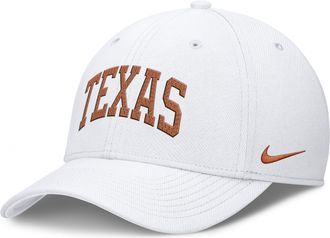 Nike Texas Classic Swooshflex Nike Mens Dri-FIT College Hat in White | NC0310ATXE-KLK
