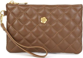 Tiffany & Fred Diamond Quilted Leather Wristlet