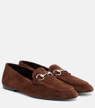 Gucci Jordaan Horsebit suede loafers