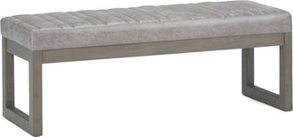 Simpli Home Casey 48In Contemporary Rectangle Ottoman Bench