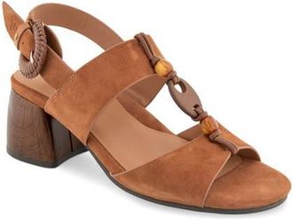 Gentle Souls Miracle Slingback Sandal in Luggage Suede at Nordstrom, Size 6.5