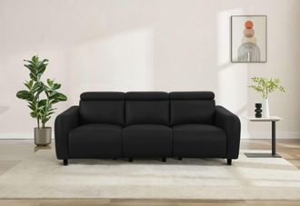 HOME AFFAIRE 3-Sitzer »SKAANE Lederoptik, 229 cm, manuelle-u. elektrische Relaxfunktion« Relax-Funktion in 2 Sitzen, Kopfteilverstellung, Federkernpolsterung