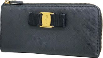 Ferragamo Leather Long Wallet (Bi-Fold) (Pre-Owned)