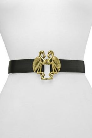 Raina Flamingo Buckle Belt in Black at Nordstrom Rack