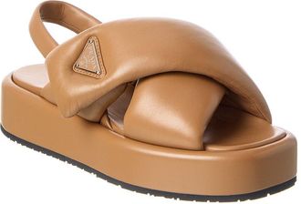 Prada Soft Padded Leather Sandal