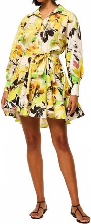 Misa Alora Mini Dress In Lucent Blooms