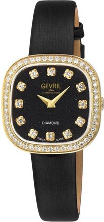 Gevril Group Infinita Quartz Diamond Black Dial Ladies Watch 17127
