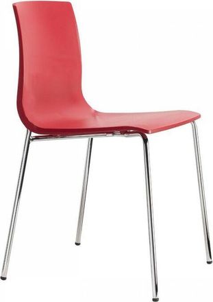 Scab Scab - set 4 sedie alice 4 gambe Colore: Rosso geranio