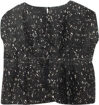 Isabel Marant Black & white silk-blend top Size S